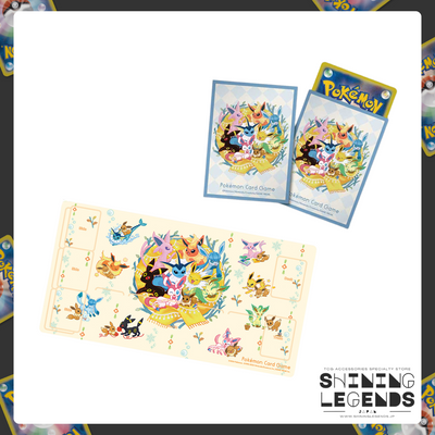 Pokémon TCG: Eevee TCG Accessories Bundle (Card Sleeves, Playmat)